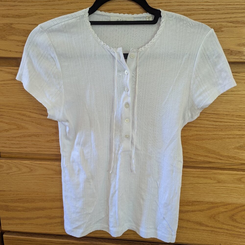 Doen brie pointelle tee